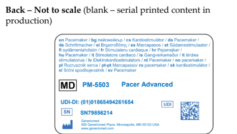 MDCG 2019-8 v.2, Implant card 예시 (뒷면)